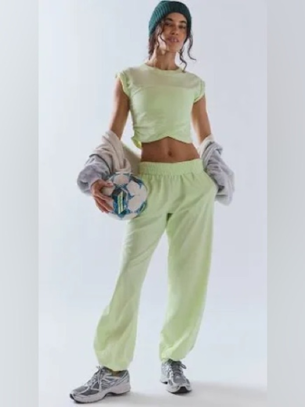 Free People Movement by Free People Hot Shot Crossover Set in Whipped Lime